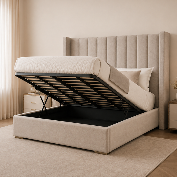 2026 Empire Bed Frame with Slatted Ottoman Storage