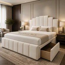 2026 Art Deco Storage Bed with optional drawers