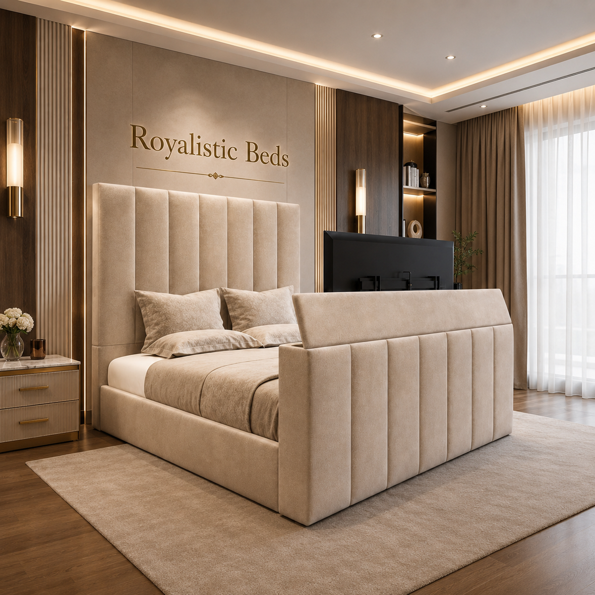 Royalistic Graphite Chesterfield TV Bed