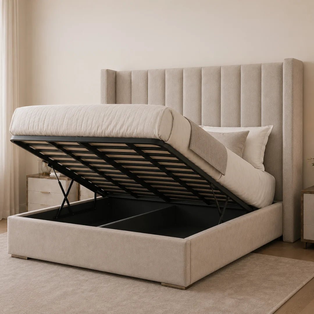 2026 Empire Bed Frame with Slatted Ottoman Storage
