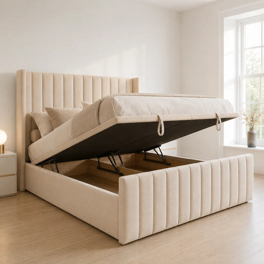 Royalistic Grand Ottoman Storage Bed — Solid Base