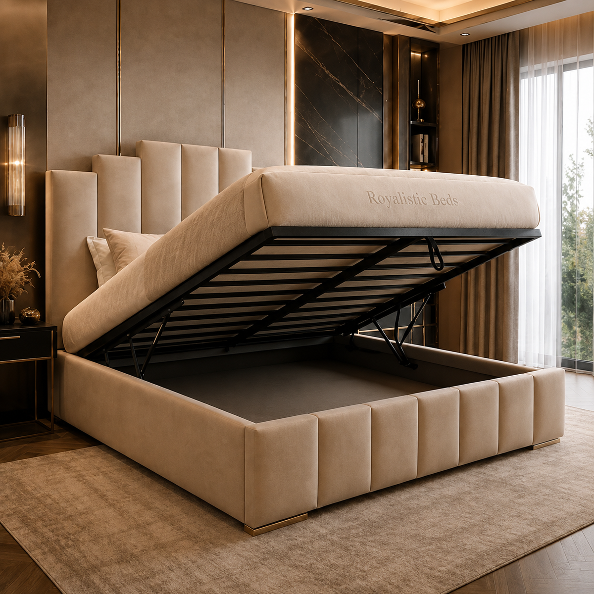 The 2026 Art Deco Bed Style slatted storage