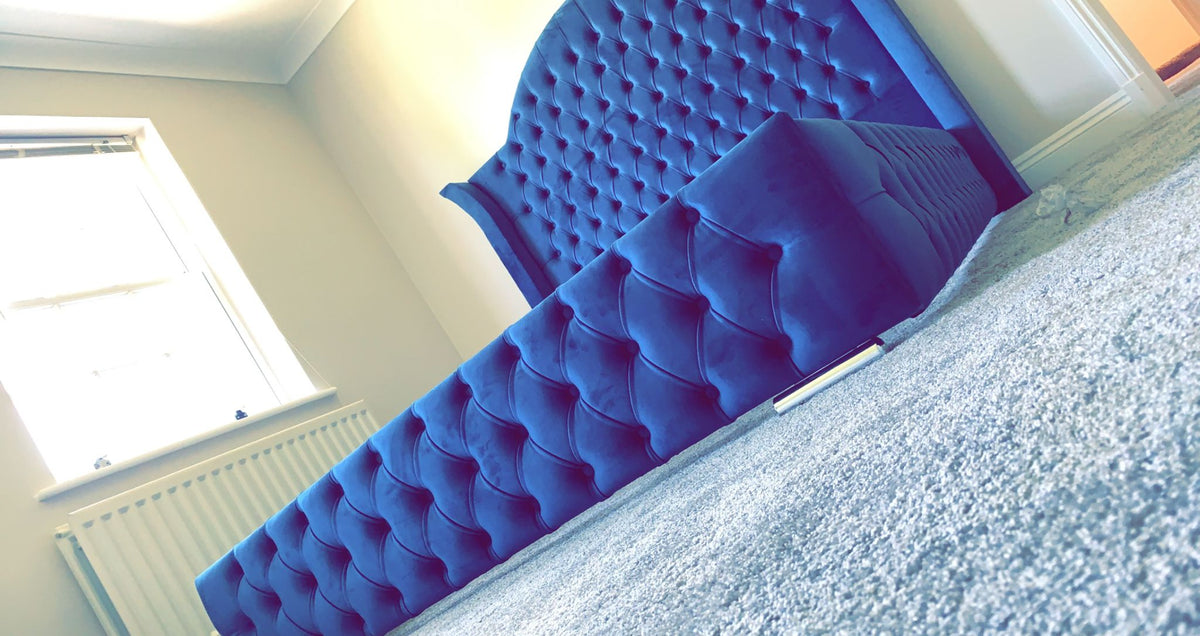Royalistic Sapphire Wingback Chesterfield Bed