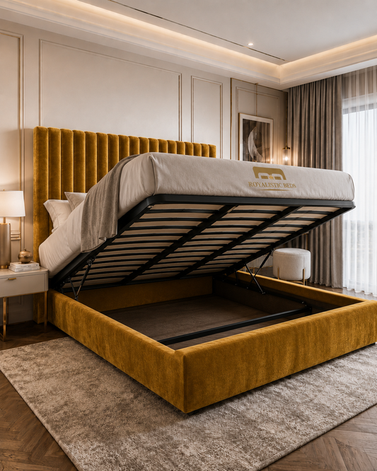 Royalistic Imperial Plush Slatted Ottoman Bed