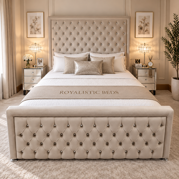 Royalistic Diamond Crystal Chesterfield Bed