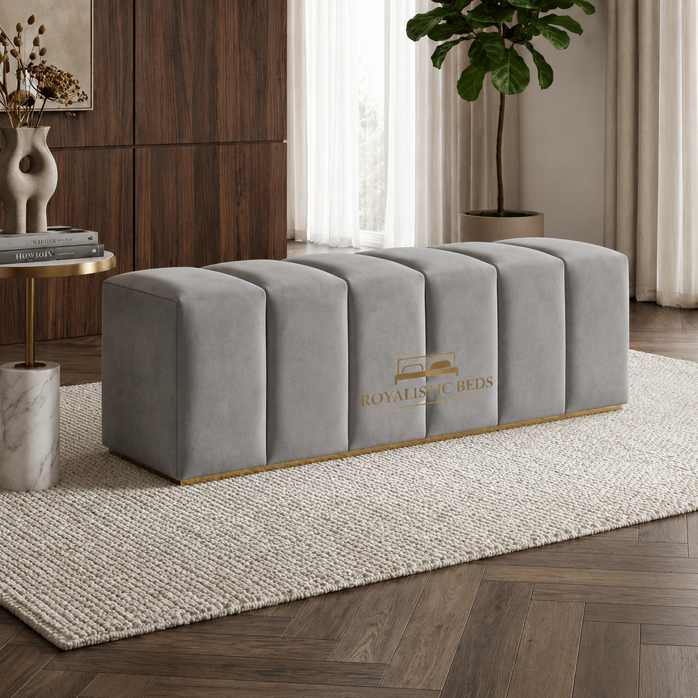 The Grand Grey Footstool