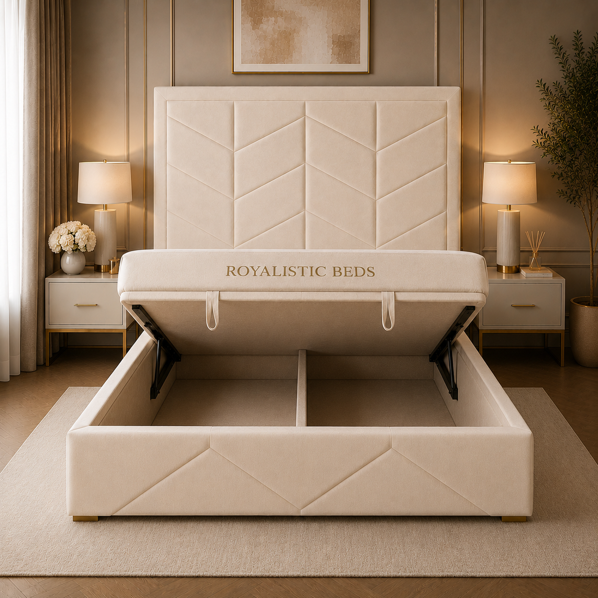 The Vesta Luxe Divan Ottoman Bed